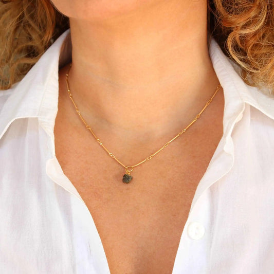 Natural Stone Gold Chain Necklace