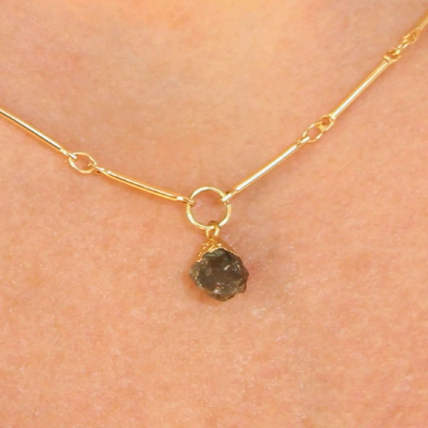 Natural Stone Gold Chain Necklace